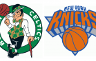 Knicks vs Celtics Pre Game Logos